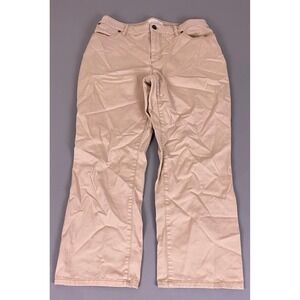 Talbots Pants Curvy Crop Womens Size 6 Fit Khaki Straight Leg Tan Chino 5-Pocket